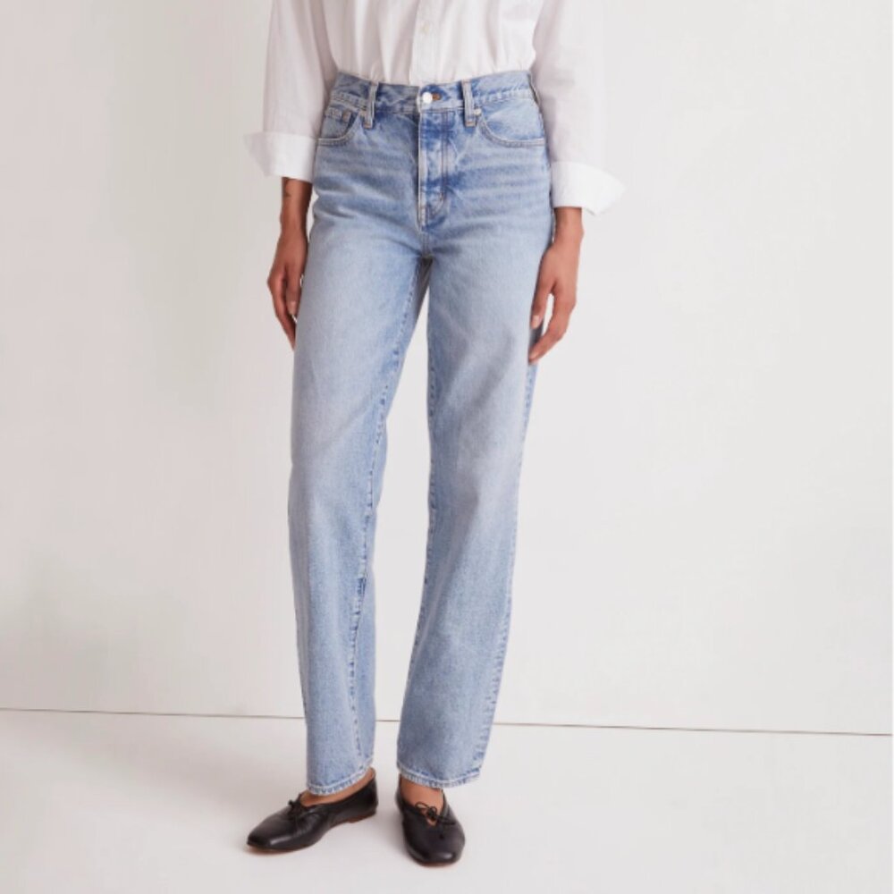 Low slung straight jean